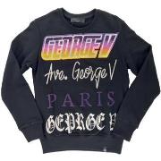 Sweat-shirt Avenue George V GEORGE V - Sweat col rond - noir et violet