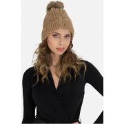 Chapeau Kebello Bonnet avec doublure polaire et pompon Beige F