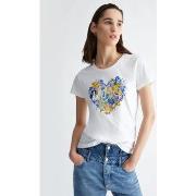 T-shirt Liu Jo T-shirt avec cœur à fleurs