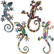 statuettes et figurines Signes Grimalt Lézards S Résine Set 4U