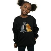 Sweat-shirt enfant Disney Lady And The Tramp Distressed Kiss