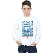 Sweat-shirt enfant Dc Comics Superman My Dad Is Stronger Than