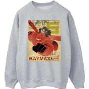 Sweat-shirt Disney Big Hero 6 Baymax Flying Baymax Newspaper