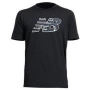 T-shirt New Balance GRAPHIC CORE RUN SHORT SLEEVE - BLACK MULTI - L