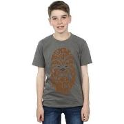 T-shirt enfant Disney Chewbacca Text Head