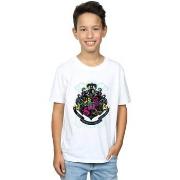 T-shirt enfant Harry Potter Neon Hogwarts Crest