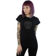 T-shirt Marvel Black Panther Black On Black