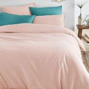 Housses de couettes Vent Du Sud Housse de couette Blush en percale 140...