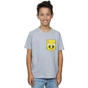 T-shirt enfant Dessins Animés Tweety Pie Face Faux Pocket