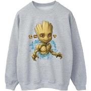 Sweat-shirt Guardians Of The Galaxy Groot Flowers