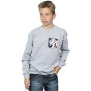 Sweat-shirt enfant Dessins Animés Pepe Le Pew Face Faux Pocket