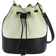 Sac Dupond Durand AURORA sac seau en cuir effet paille