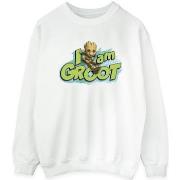 Sweat-shirt Marvel Guardians Of The Galaxy I Am Groot Jumping