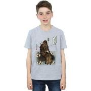 T-shirt enfant Disney The Last Jedi Japanese Chewbacca Porgs