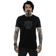 T-shirt Marvel Black On Black