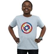 T-shirt enfant Marvel Captain America Stained Glass Shield