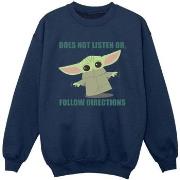 Sweat-shirt enfant Disney The Mandalorian Does Not Listen