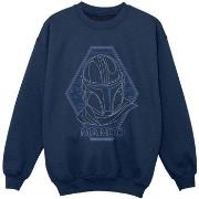 Sweat-shirt enfant Disney The Mandalorian Outline Helm Diamond