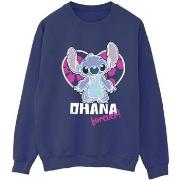 Sweat-shirt Disney Lilo And Stitch Ohana Forever Heart