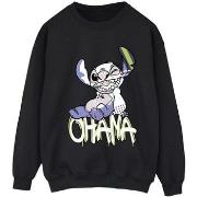 Sweat-shirt Disney Lilo And Stitch Ohana Graffiti