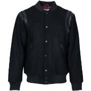 Blouson Harrington Veste teddy en laine noire