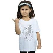 T-shirt enfant Harry Potter Dragon Line Art