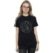 T-shirt Marvel Avenegers Assemble A Logo Outline