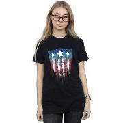 T-shirt Marvel Captain America Flag Shield