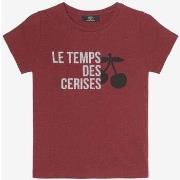 T-shirt enfant Le Temps des Cerises T-shirt nastiagi bordeaux imprimé