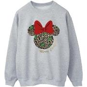 Sweat-shirt Disney Minnie Mouse Leopard Christmas