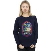 Sweat-shirt Disney Onward Laurel And Blazey Crest