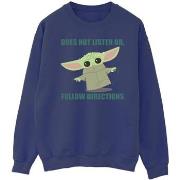 Sweat-shirt Disney The Mandalorian Grogu Does Not Listen