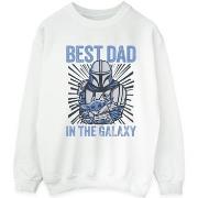 Sweat-shirt Disney Mandalorian Best Dad Galaxy
