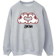 Sweat-shirt Disney Mickey Mouse Love You Hands