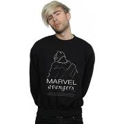 Sweat-shirt Marvel Black Panther Single Line