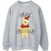 Sweat-shirt Disney Winnie The Pooh Happy Christmas Holly