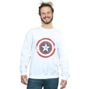 Sweat-shirt Marvel Captain America Civil War Distressed Shield
