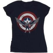 T-shirt Marvel Falcon And The Winter Soldier Captain America Shield Po...