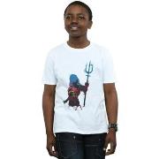 T-shirt enfant Dc Comics Aquaman Battle Silhouette