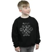 Sweat-shirt enfant Marvel Avengers Infinity War Distressed Metal Icons