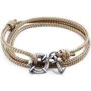 Bracelets Anchor &amp; Crew Bracelet Ancre Clyde Argenté Et Corde