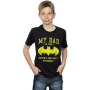 T-shirt enfant Dc Comics Batman My Dad Is A Superhero