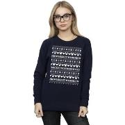 Sweat-shirt Disney Mickey And Minnie Christmas Fair Isle