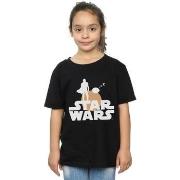 T-shirt enfant Disney The Mandalorian Mando And The Child Silhouette