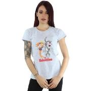 T-shirt Dessins Animés Bugs Bunny And Lola Valentine's Day