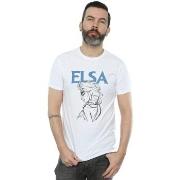 T-shirt Disney Frozen Elsa Profile Sketch