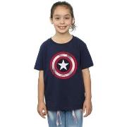T-shirt enfant Marvel Avengers Captain America Distressed Shield