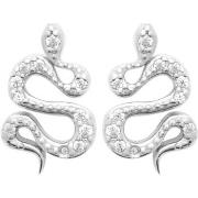 Boucles oreilles Brillaxis Boucles d'oreilles puces serpent argent