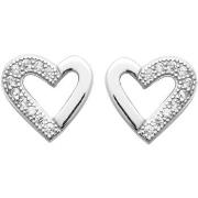 Boucles oreilles Brillaxis Boucles d'oreilles puces coeur argent