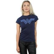 T-shirt Dc Comics Wonder Woman Pattern Fill Logo